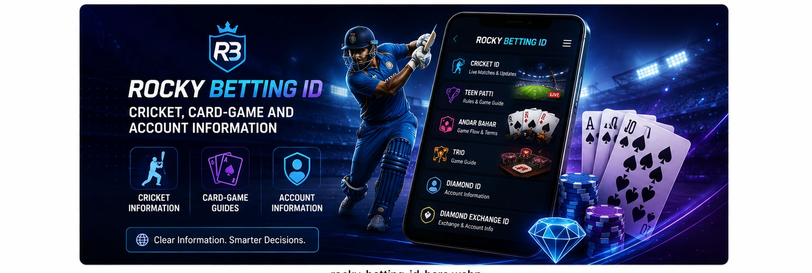Rocky ID Book cricket card game and account information